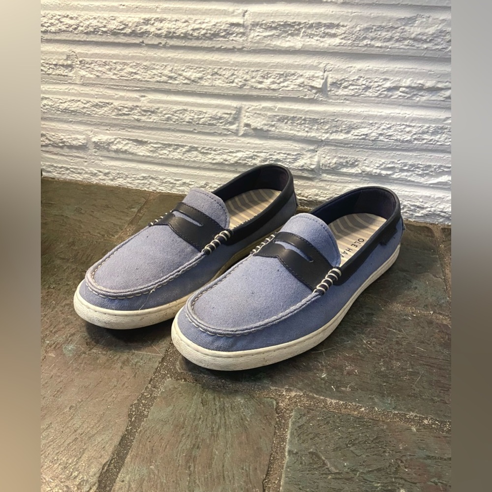 Cole Haan Blue Slip-On Loafers with Classic Design